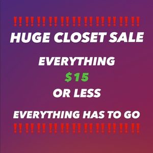 HUGE CLOSET SALE ($15 OR LESS) BRAND NEW EXPENSIVE BRAND CLOTHES